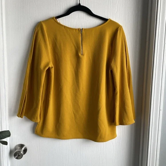 Green Envelope Mustard Yellow Women’s Blouse - Picture 7 of 8